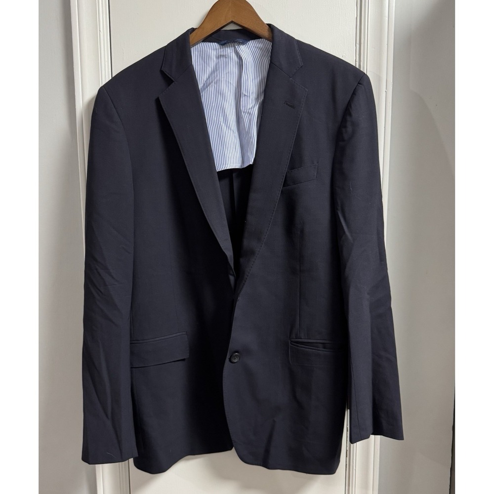 Brooks Brothers Mens 42L Regent Reda BrooksCool Wool Sport Coat Suit Jacket Blue
